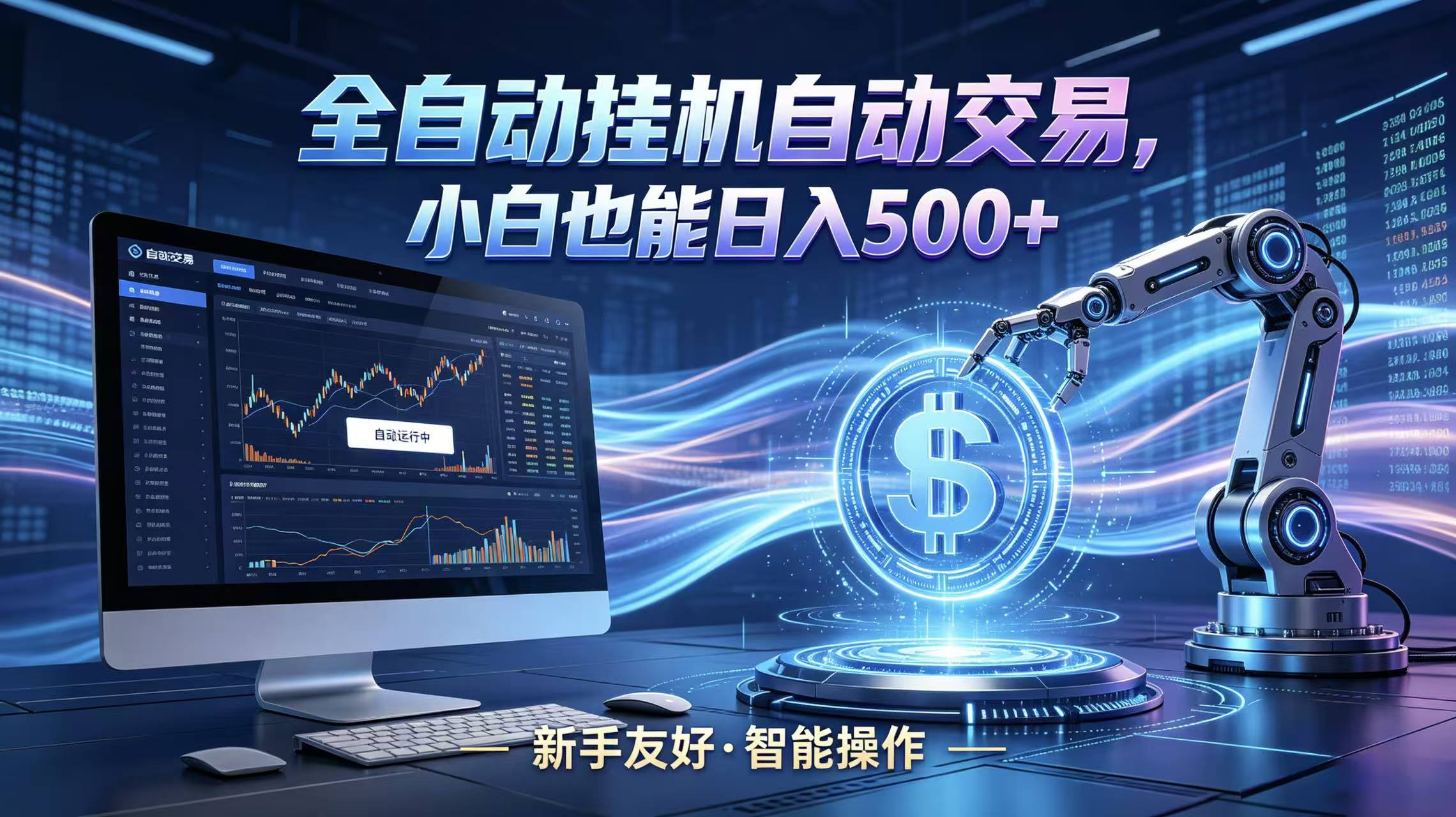 全新智能化交易助手，傻瓜式操作，小白也能快速上手，轻松实现日入500+-聚合项目网