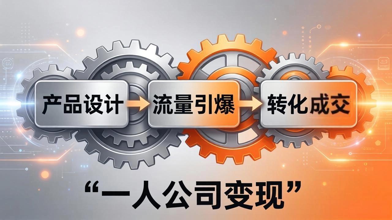 一人公司变现全攻略：产品设计+流量引爆+转化成交，打造不受年龄限制的长期事业-聚合项目网
