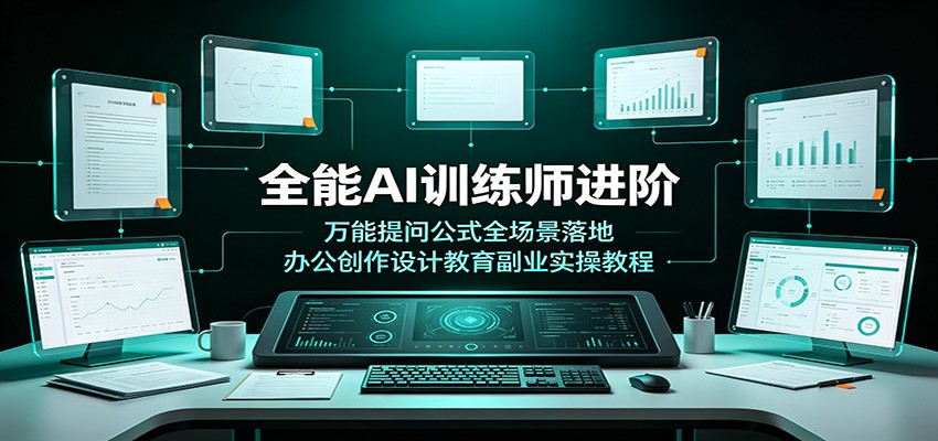 全能AI训练师进阶:万能提问公式全场景落地,办公创作设计教育副业实操教程-聚合项目网