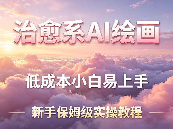 治愈系AI绘画提示词项目，低成本小白易上手，每天10分钟，新手保姆级实操教程-聚合项目网