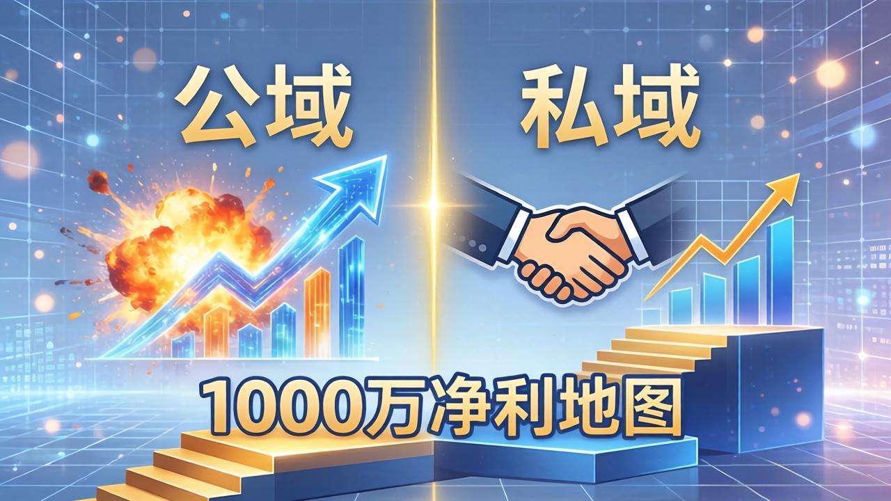 公域玩命出爆款，私域悄悄做成交：这套AI内训课，2026给你打通1000万净利的地图-聚合项目网