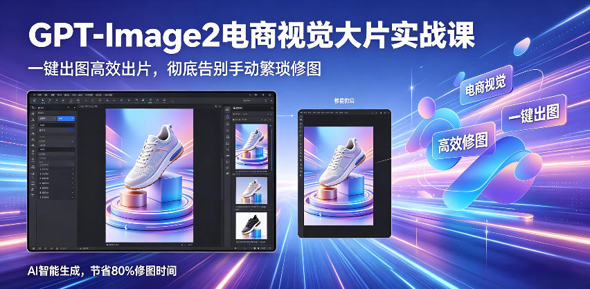 GPT-Image2电商视觉大片实战课，一键出图高效出片，彻底告别手动繁琐修图-聚合项目网