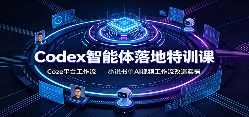 Codex智能体落地特训课:Coze平台工作流,小说书单AI视频工作流改造实操-聚合项目网