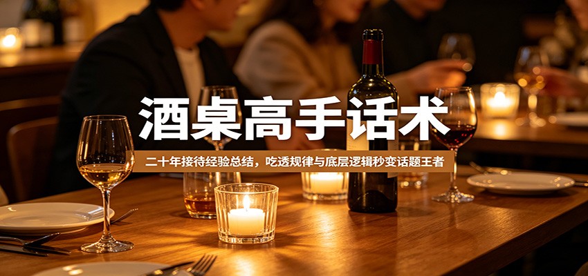 酒桌高手话术：二十年接待经验总结，吃透规律与底层逻辑秒变话题王者-聚合项目网
