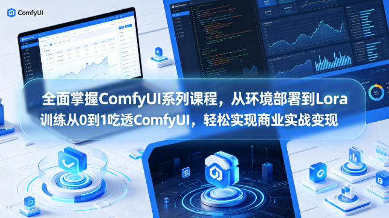 全面掌握ComfyUI系列课程，从环境部署到Lora训练从0到1吃透ComfyUI，轻松实现商业实战变现-聚合项目网