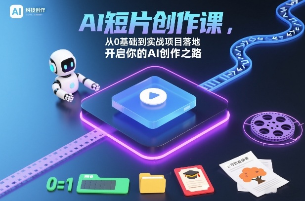AI短片创作课，从0基础到实战项目落地，开启你的AI创作之路(更新0411)-聚合项目网