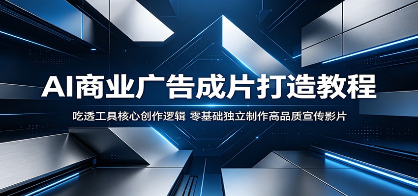 AI商业广告成片打造教程:吃透工具核心创作逻辑,零基础独立制作高品质宣传影片-聚合项目网