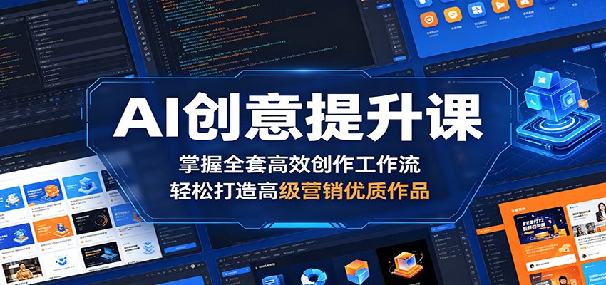 AI创意提升课：掌握全套高效创作工作流，轻松打造高级营销优质作品-聚合项目网