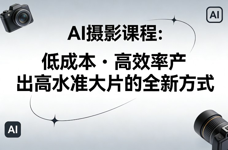 AI摄影课程，低成本高效率产出高水准大片的全新方式-聚合项目网