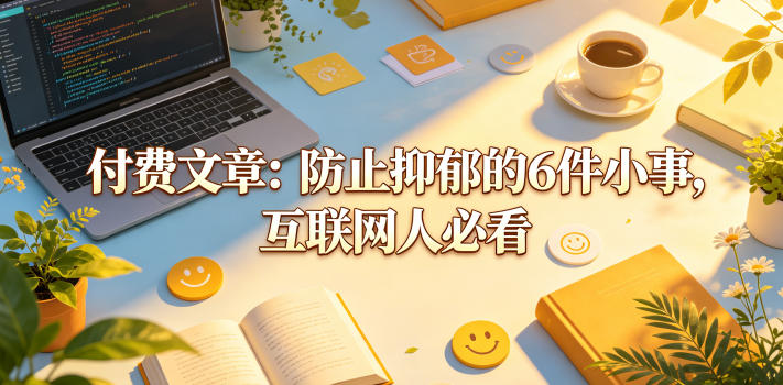 付费文章：防止抑郁的6件小事，互联网人必看！-聚合项目网