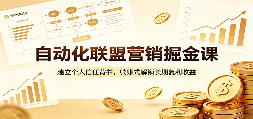 自动化联盟营销掘金课：建立个人信任背书，躺赚式解锁长期复利收益-聚合项目网