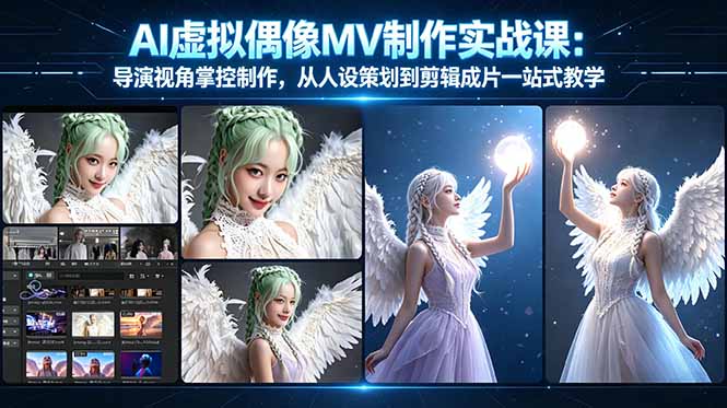 AI虚拟偶像MV制作实战教学：导演视角掌控制作，从人设策划到剪辑成片一站式教学-聚合项目网