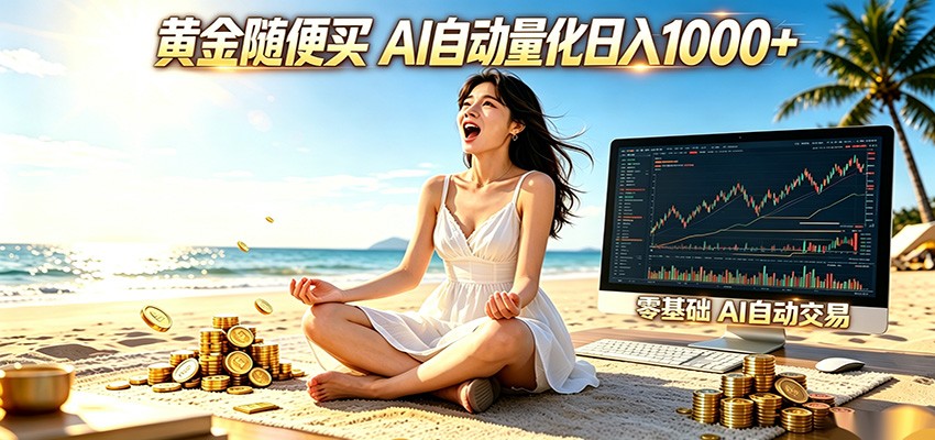 黄金随便买？AI自动外汇量化交易 在家当皇帝 日入1000+-聚合项目网