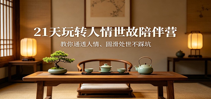 21天玩转人情世故陪伴营：教你通透人情、圆滑处世不踩坑-聚合项目网