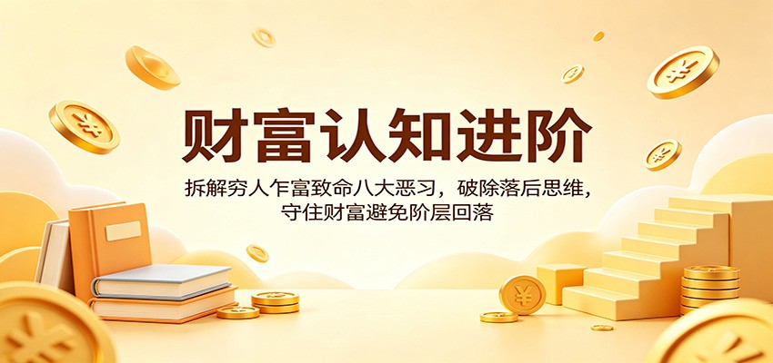 财富认知进阶：拆解穷人乍富致命八大恶习，破除落后思维，守住财富避免阶层回落-聚合项目网
