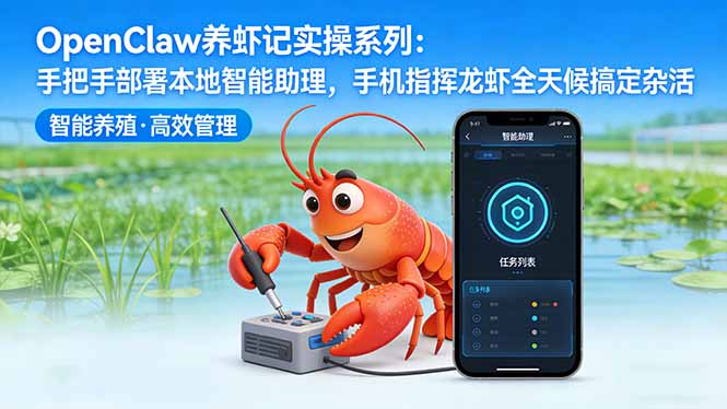 OpenClaw养虾记实操系列-更新：手把手部署本地智能助理，手机指挥龙虾全天候搞定杂活-聚合项目网