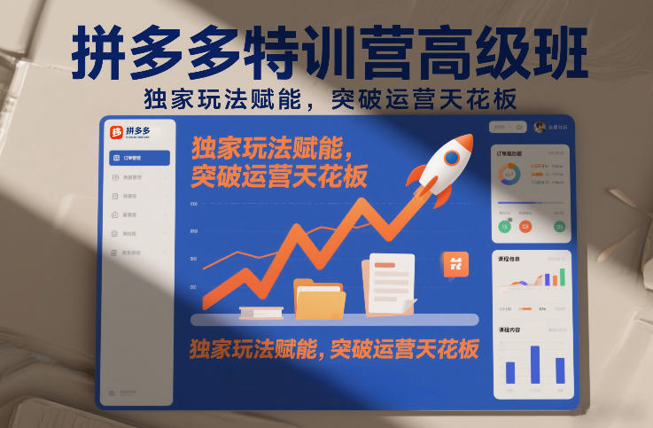 拼多多特训营高阶班，独家玩法赋能，突破运营天花板(更新26年2月)-聚合项目网