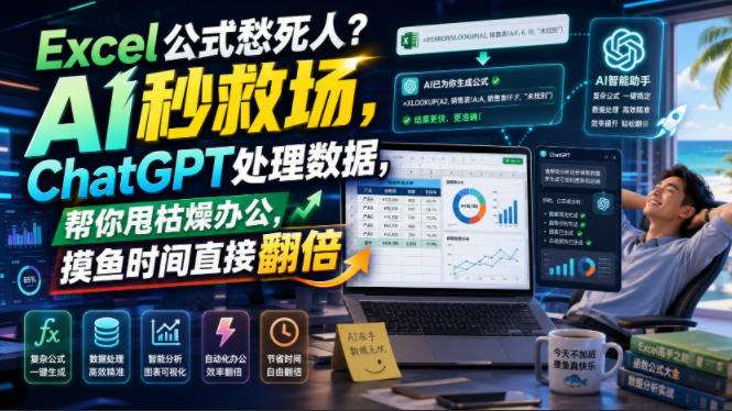 Excel公式愁死人？AI秒救场，ChatGPT处理数据，帮你甩枯燥办公，摸鱼时间直接翻倍【原创双语字幕】-聚合项目网