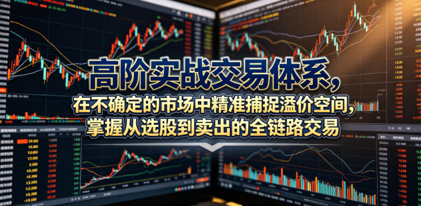 高阶实战交易体系，在不确定的市场中精准捕捉溢价空间，掌握从选股到卖出的全链路交易心法(更新6月)-聚合项目网