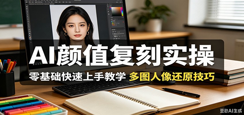 AI颜值复刻实操，零基础快速上手教学，多图人像还原技巧-聚合项目网