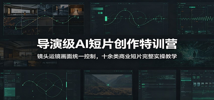 导演级AI短片创作特训营:镜头运镜画面统一控制,十余类商业短片完整实操教学(更新)-聚合项目网