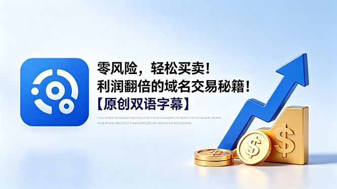 零风险，轻松买卖！利润翻倍的域名交易秘籍！【原创双语字幕】-聚合项目网