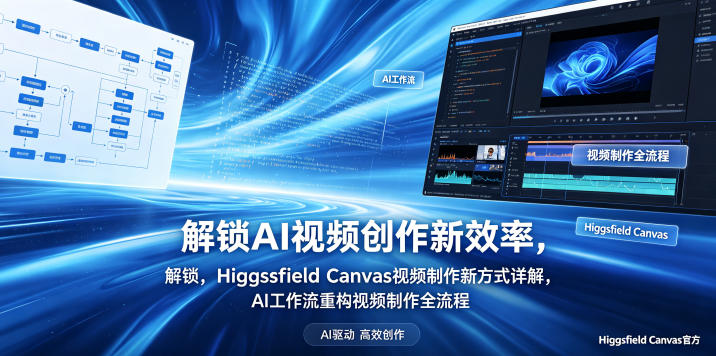解锁AI视频创作新效率，Higgsfield Canvas视频制作新方式详解，AI工作流重构视频制作全流程-聚合项目网
