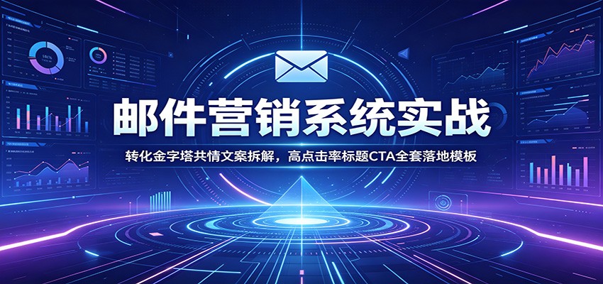 邮件营销系统实战:转化金字塔共情文案拆解,高点击率标题CTA全套落地模板-聚合项目网
