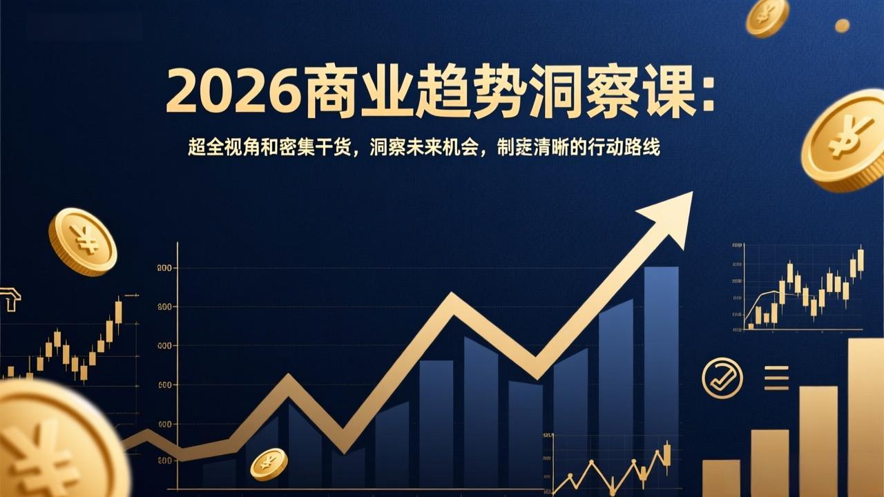 2026商业趋势洞察课：超全视角和密集干货，洞察未来机会，制定清晰的行动路线-聚合项目网