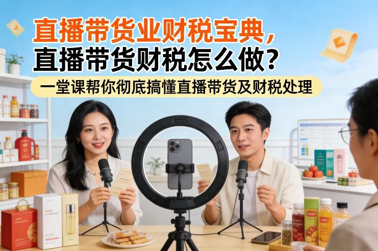 直播带货业财税宝典，直播带货财税怎么做？一堂课帮你彻底搞懂直播带货及财税处理-聚合项目网