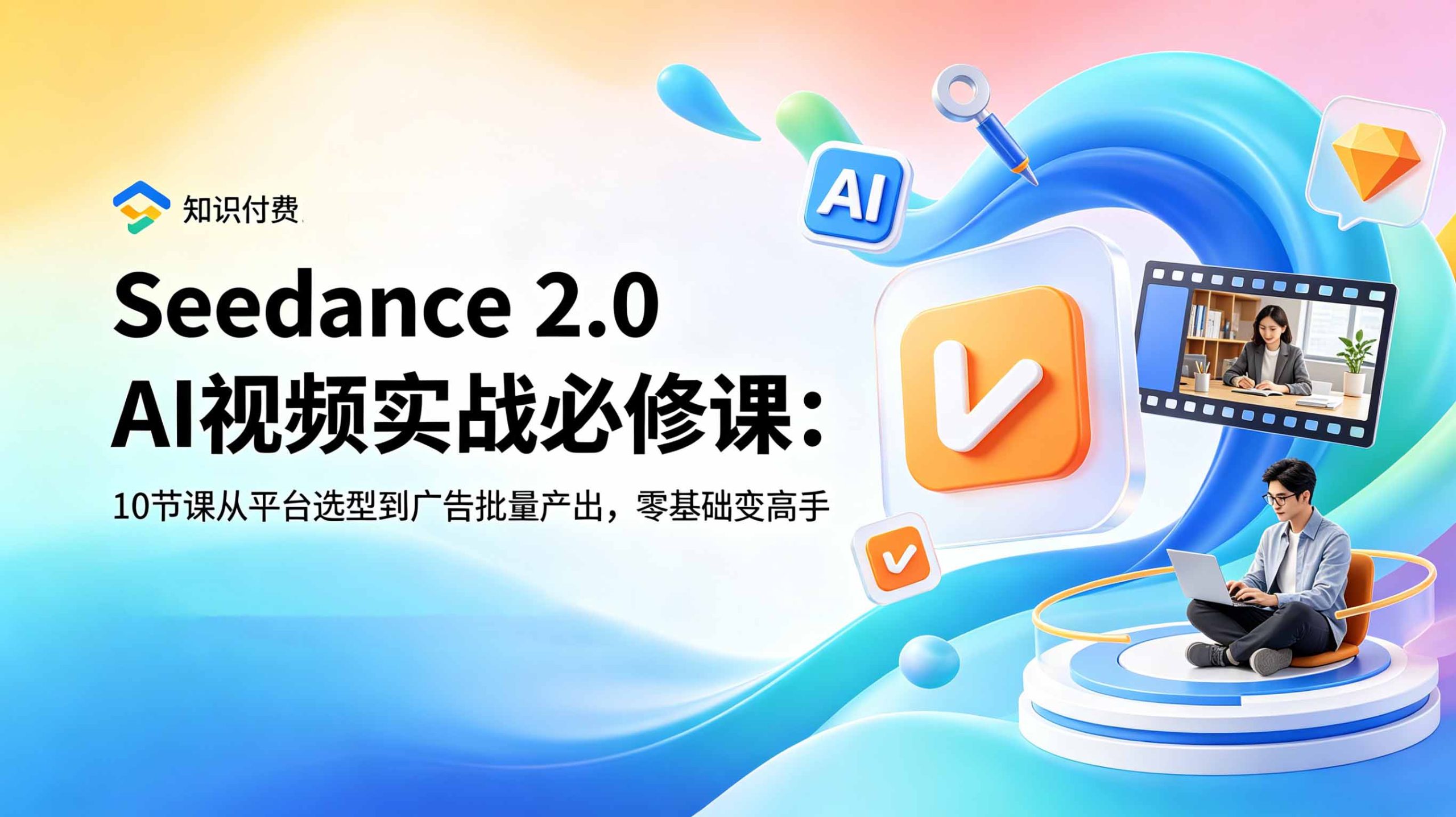 Seedance 2.0 AI视频实战必修课:10节课从平台选型到广告批量产出,零基础变高手-聚合项目网