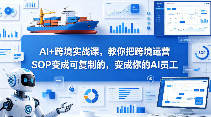 AI+跨境实战课，教你把跨境运营S0变成可复制的，变成你的AI员工-聚合项目网