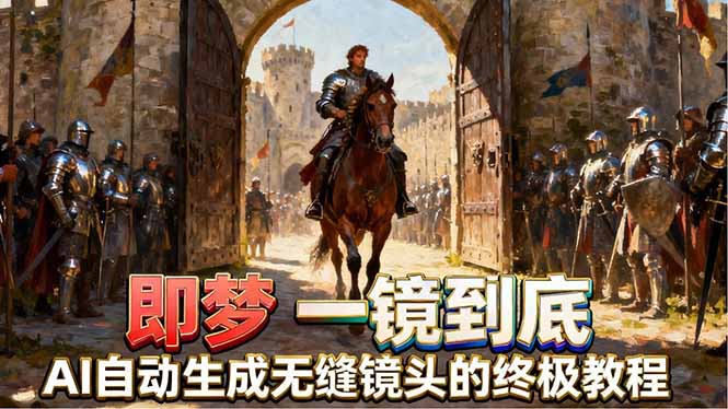 即梦AI一镜到底终极教程，智能补帧+运镜技巧，AI自动生成无缝丝滑长镜头高效出片-聚合项目网