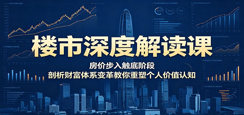 楼市深度解读课:房价步入触底阶段,剖析财富体系变革教你重塑个人价值认知-聚合项目网