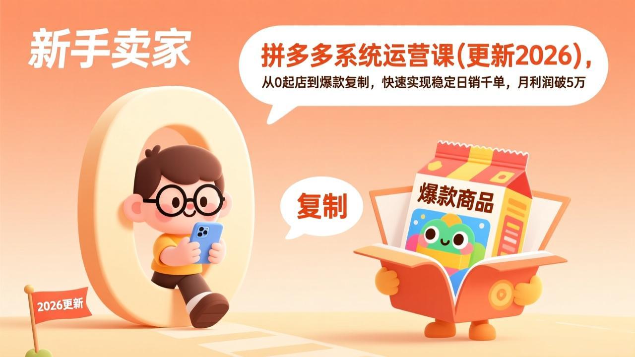 拼多多系统运营课(更新4月-聚合项目网