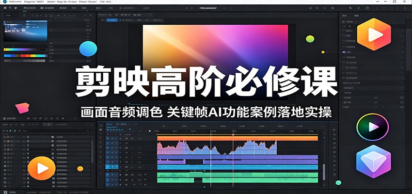 剪映高阶必修课：画面音频调色，关键帧AI功能案例落地实操-聚合项目网