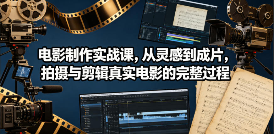 电影制作实战课，从灵感到成片，拍摄与剪辑真实电影的完整过程【原创双语字幕】-聚合项目网