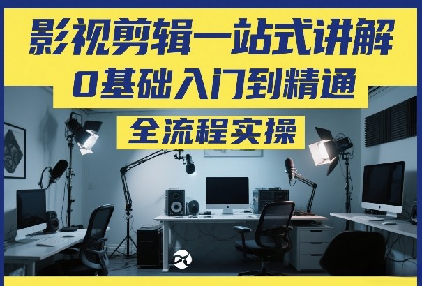 影视剪辑一站式讲解，0基础入门到精通，全流程实操-聚合项目网