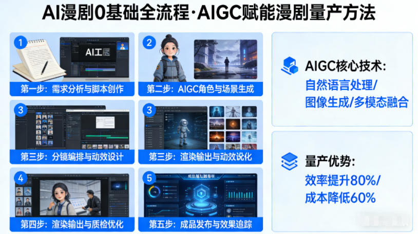 AI漫剧0基础全流程，快速掌握AIGC赋能的漫剧量产方法-聚合项目网