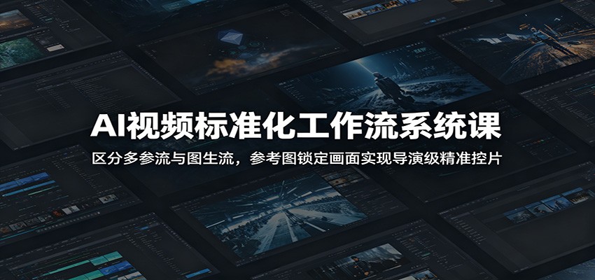 AI视频标准化工作流系统课:区分多参流与图生流,参考图锁定画面实现导演级精准控片-聚合项目网