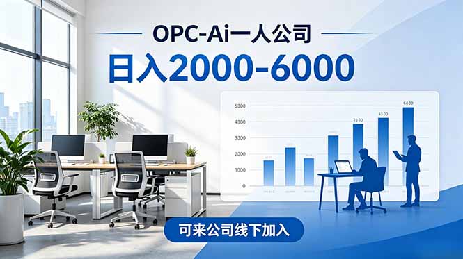 2026创业新风口—OPC一人公司模式震撼首发！日收益2000-6000+，项目绿色长久，安全稳健，合…-聚合项目网