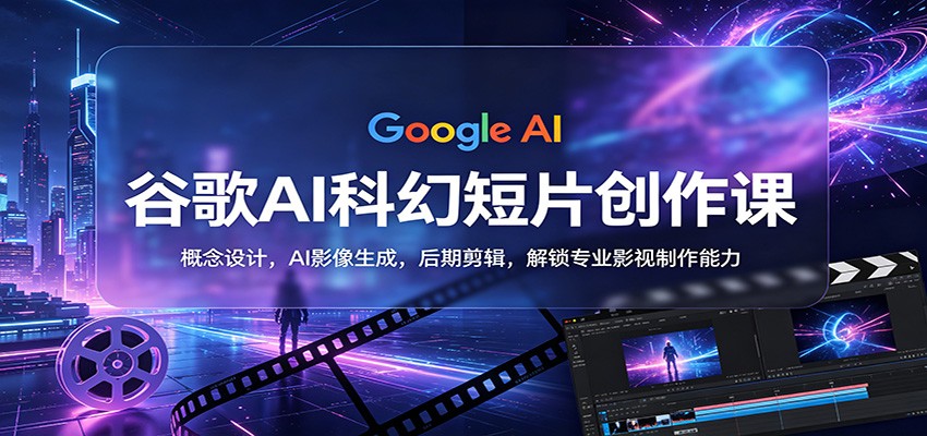 谷歌AI科幻短片创作课：概念设计，AI影像生成，后期剪辑，解锁专业影视制作能力-聚合项目网