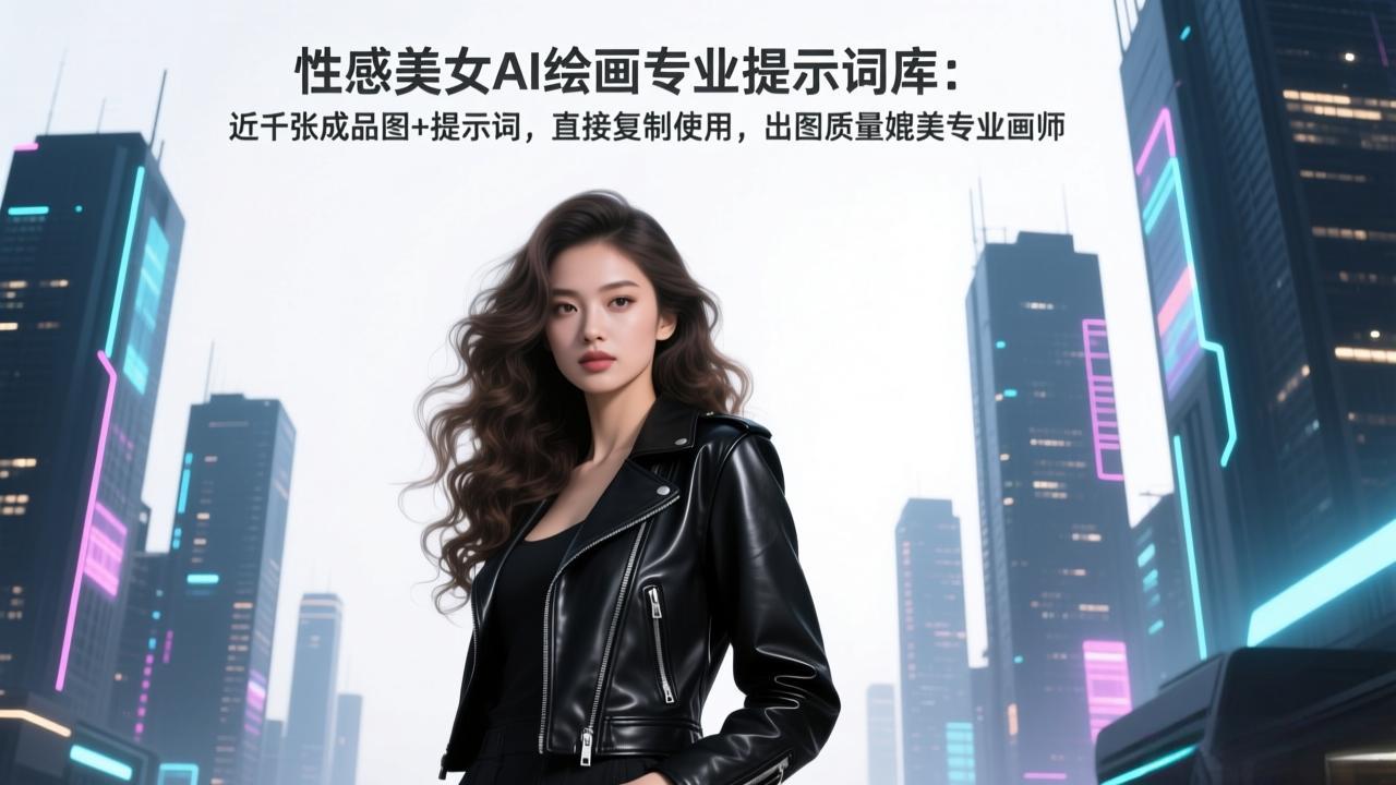 性感美女AI绘画专业提示词库：近千张成品图+提示词，直接复制使用，出图质量媲美专业画师-聚合项目网