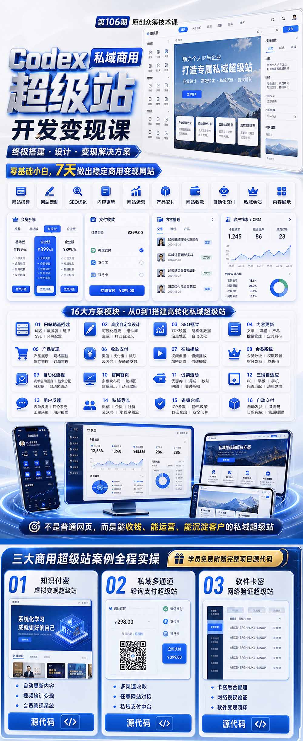 Codex私域商用超级站Ai开发变现课106期-更新0630:不是普通网站,而是能收钱,能运营,能沉淀客户的私域超级站-聚合项目网