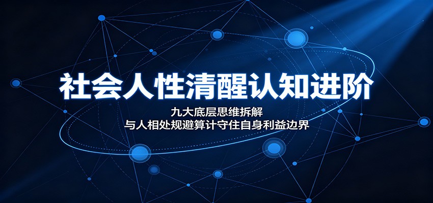 社会人性清醒认知进阶:九大底层思维拆解,与人相处规避算计守住自身利益边界-聚合项目网