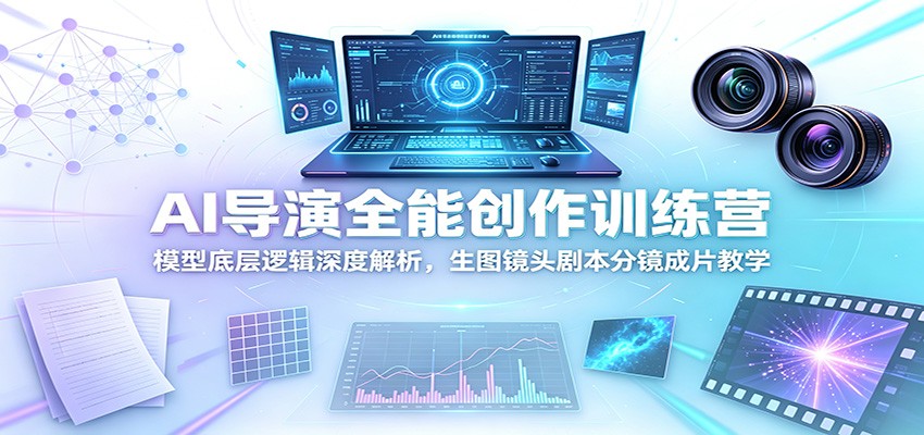 AI导演全能创作训练营:模型底层逻辑深度解析,生图镜头剧本分镜成片教学-聚合项目网