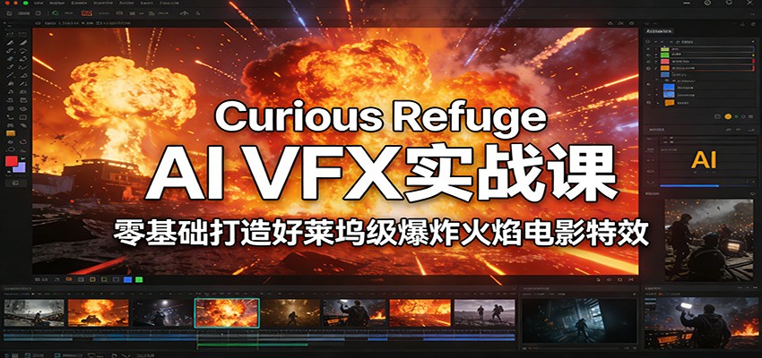 图片[1]-Curious Refuge AI VFX实战课，零基础打造好莱坞级爆炸火焰电影特效-聚合项目网