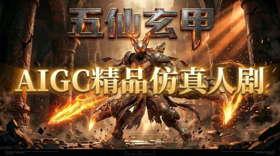 AIGC精品仿真人短剧教学，以五仙玄甲风为例展示保姆级实操教学-聚合项目网