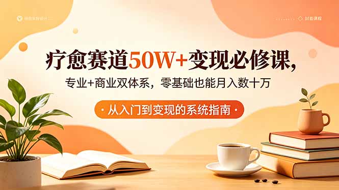疗愈赛道50W+变现必修课，专业+商业双体系，零基础也能月入数十万-聚合项目网