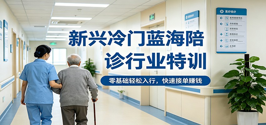 新兴冷门蓝海陪诊行业特训，零基础轻松入行，快速接单赚钱-聚合项目网